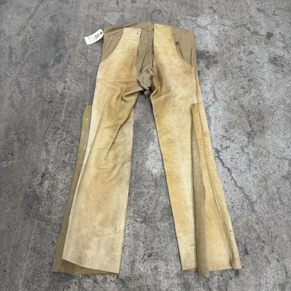 Vintage 1940s 50s Genuine Suede Western Film Costume Chap Trousers - Picture 5 of 5